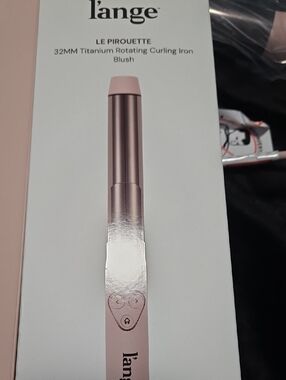 L'ange Le Pirouette 32mm Titanium Rotating Curling Iron Blush